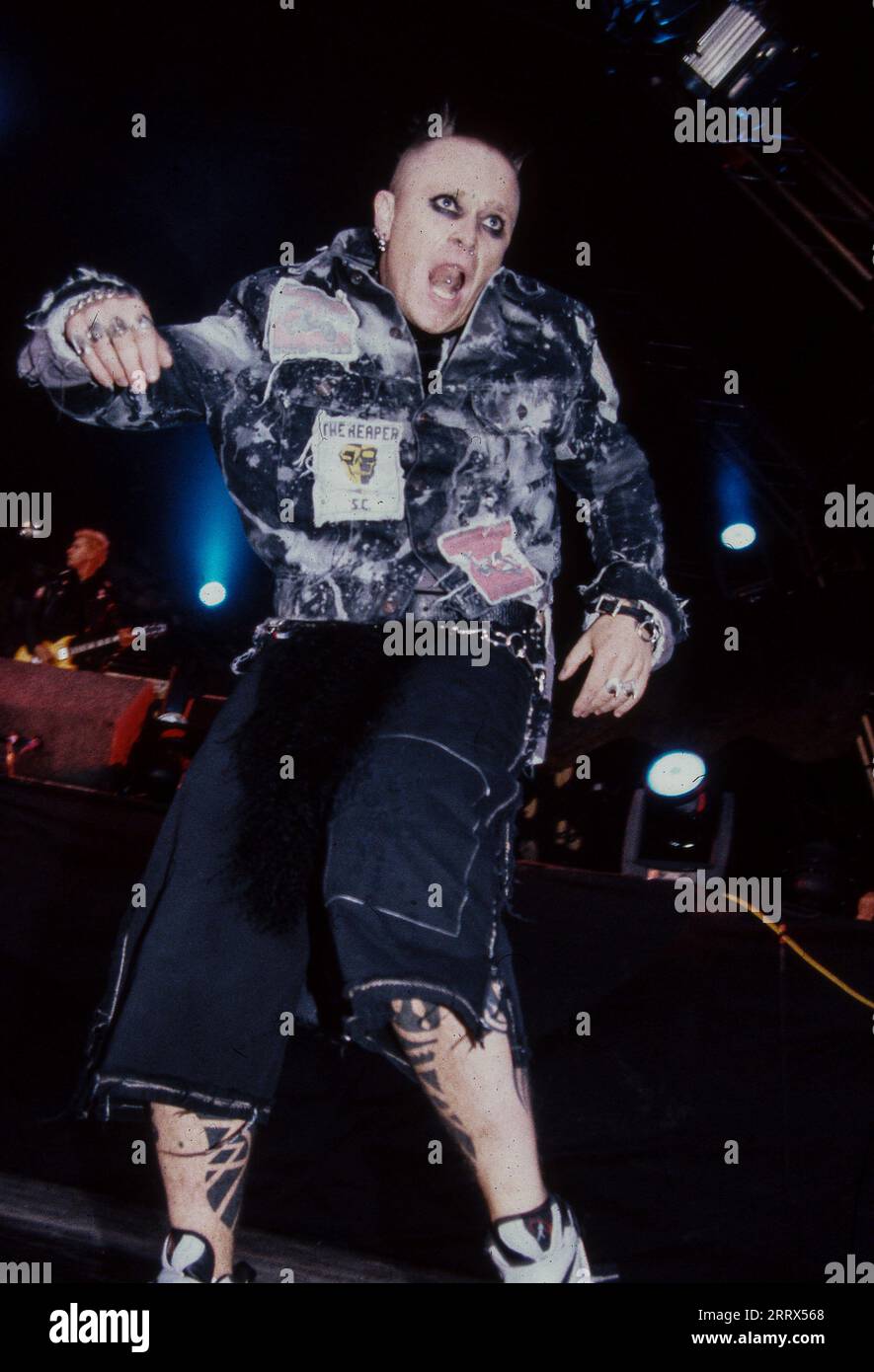 Il Prodigy si esibisce al T-in-the Park Festival nel 1996 Foto Stock