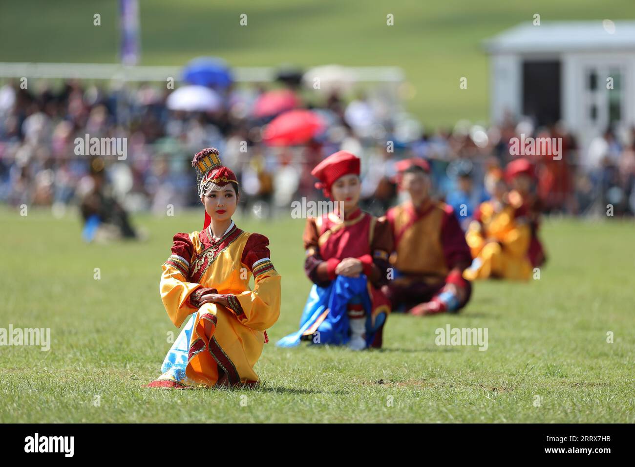 Ulaanbaatar, Mongolia, 5 agosto 2023. Apertura del festival TSAM Danshig Naadam Khuree. Crediti: L. Enkh-Orgil Foto Stock