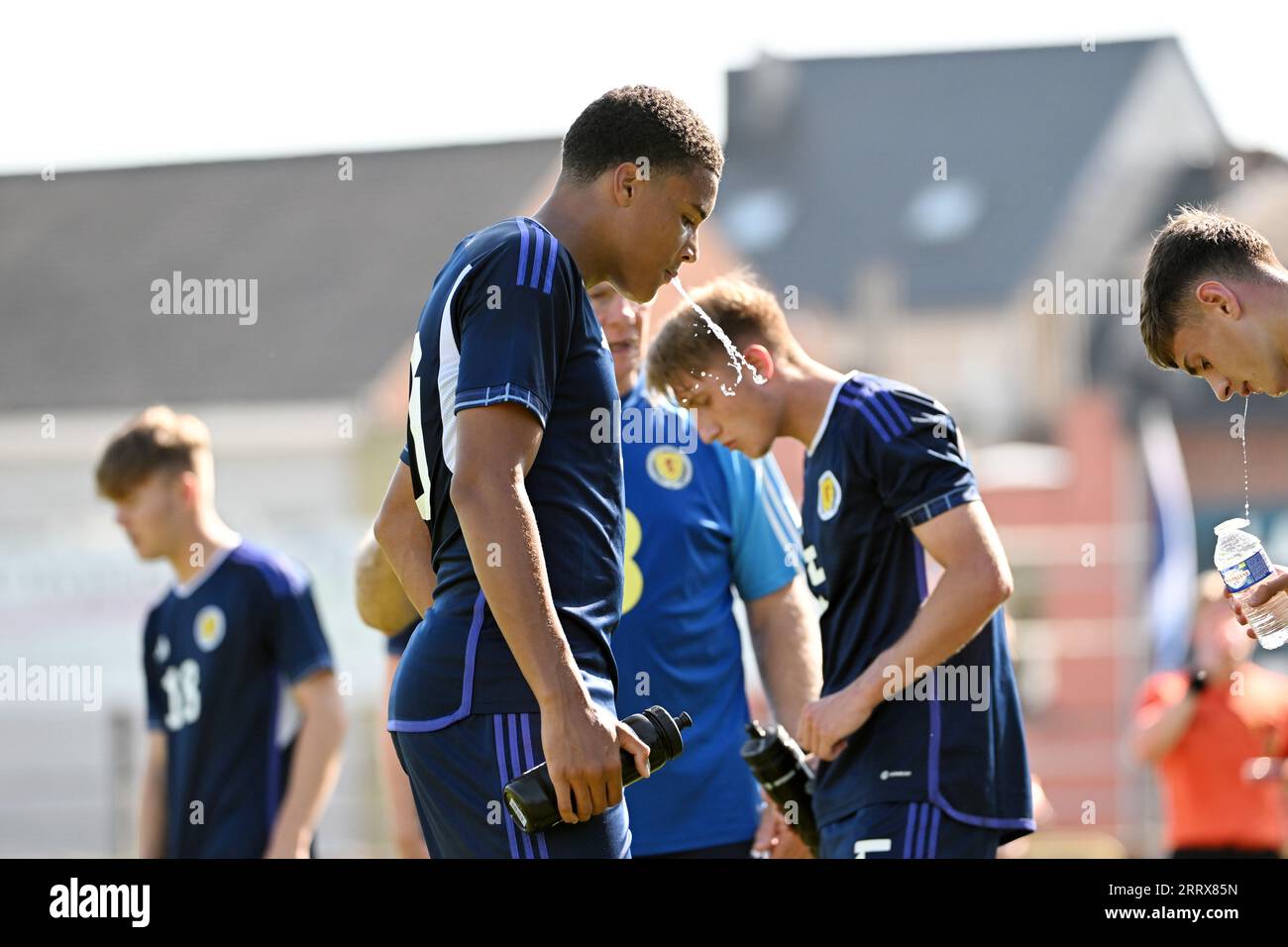 Hasselt, Belgio. 9 settembre 2023. Ryan, uno di Scozia, raffigurato durante una partita di calcio amichevole tra le nazionali U19 di Scozia e Repubblica Ceca sabato 9 settembre 2023 a Hasselt, in Belgio. Credito: Sportpix/Alamy Live News Foto Stock