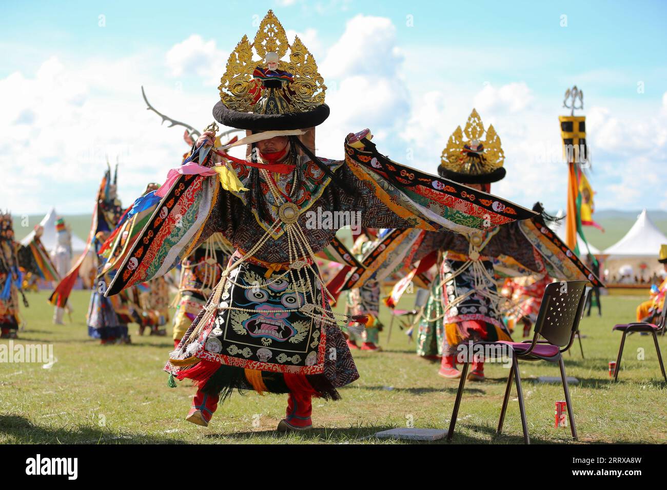 Ulaanbaatar, Mongolia, 5 agosto 2023. Danshig Naadam Khuree TSAM festival. Crediti: L. Enkh-Orgil Foto Stock