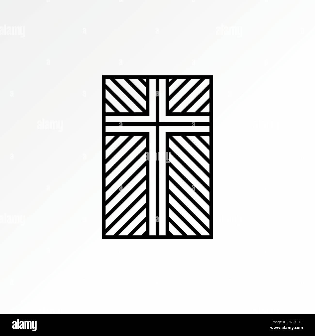 Logo design, grafica, astratta creativa, firma vettoriale premium, esclusivo motivo artistico semplice, christian Cross Church. Legato alla religione interiore Illustrazione Vettoriale