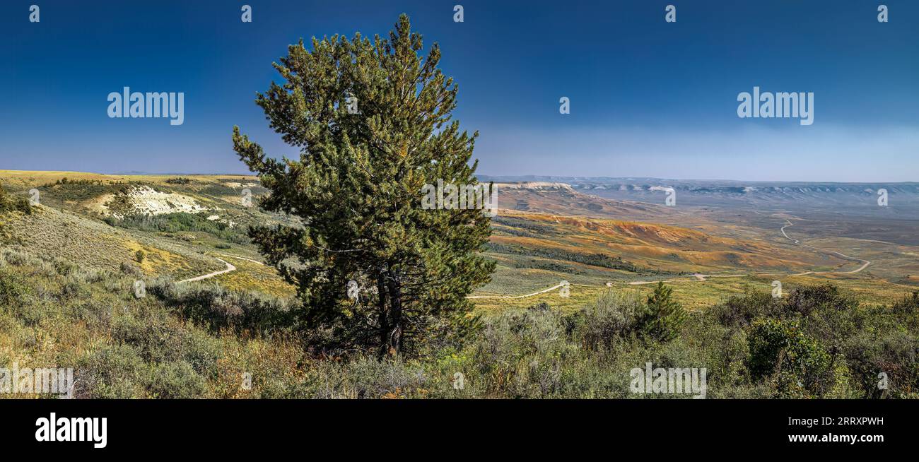 Fossil Butte National Monument Vista, Wyoming Foto Stock