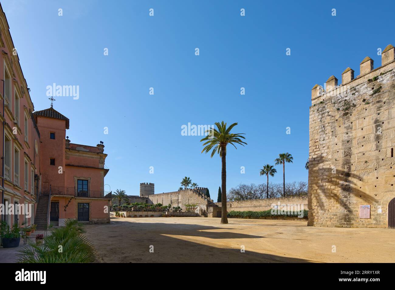Torre Ponce de Leon nell'Alcazar di Jerez de la Frontera in Andalusia, Spagna. Foto Stock
