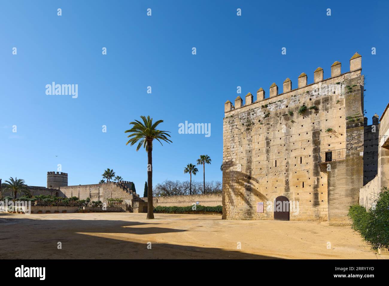 Torre Ponce de Leon nell'Alcazar di Jerez de la Frontera in Andalusia, Spagna. Foto Stock