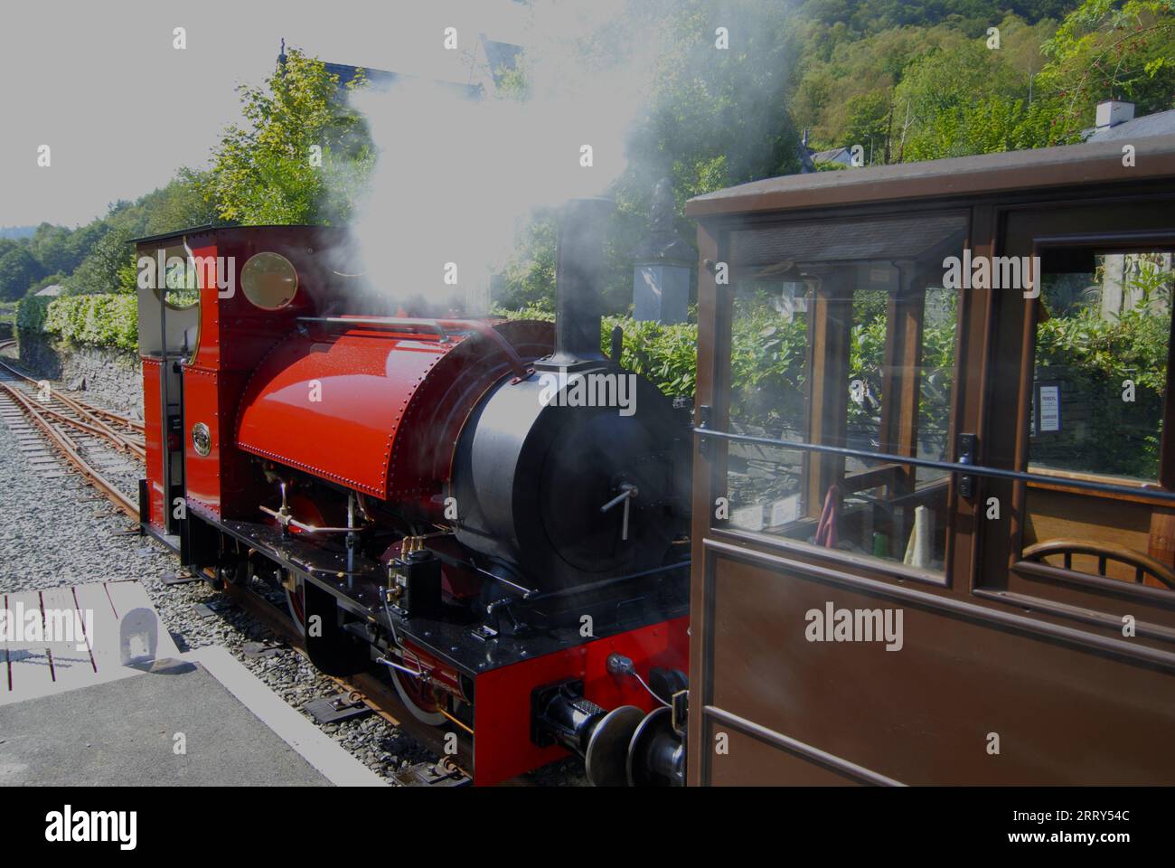 New FALCON No.10 at Corris Railway, Gwynedd WALES UK Foto Stock