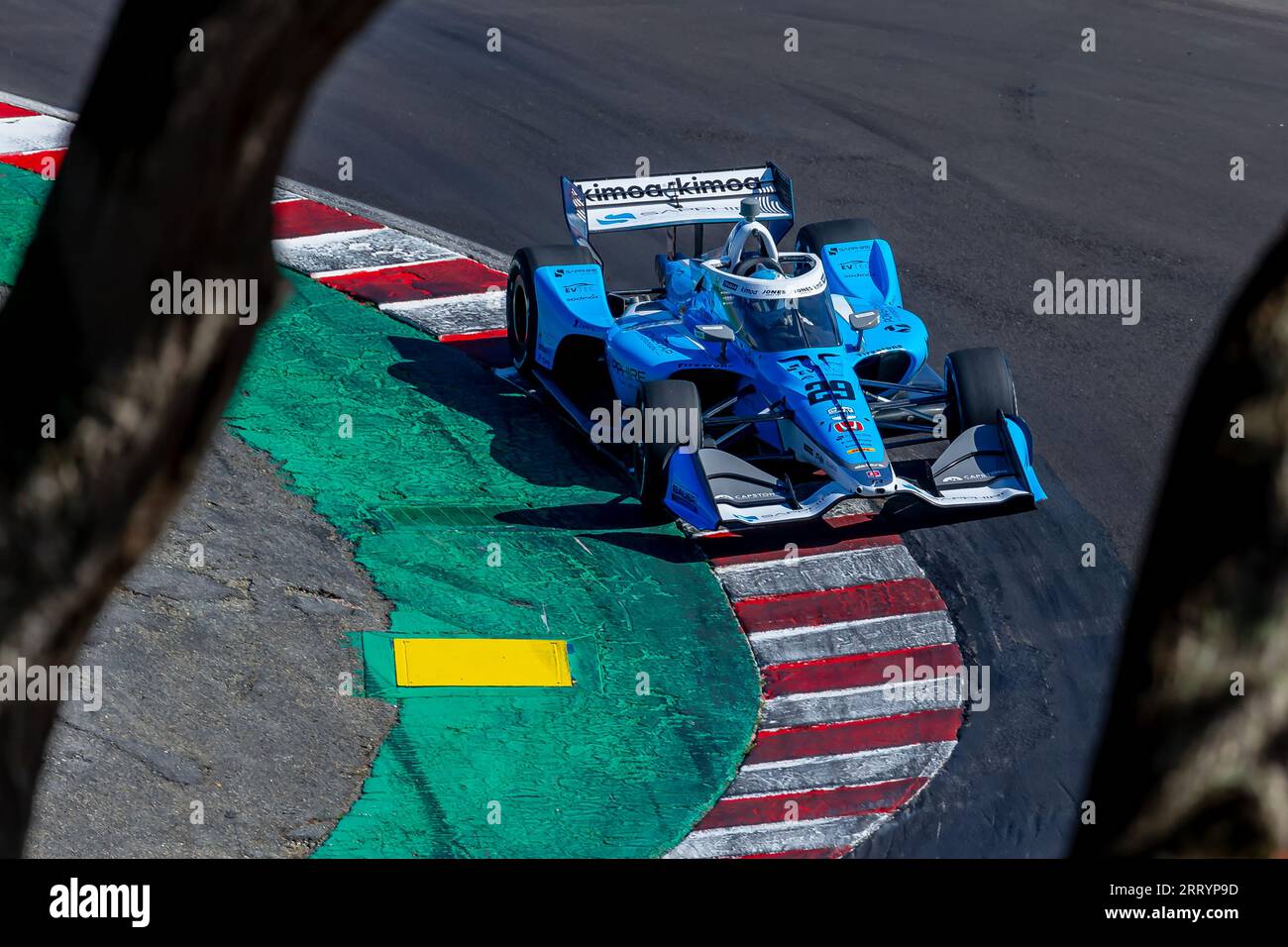 Monterey, CALIFORNIA, USA. 7 settembre 2023. Il pilota DELLA INDYCAR Series, DEVLIN Defrancesco (29) di Toronto, Canada, viaggia attraverso le curve durante una sessione di prove per il Firestone Grand Prix di Monterey al WeatherTech Raceway Laguna Seca di Monterey, CALIFORNIA. (Immagine di credito: © Riley S Bridges Grindstone Media/ASP) SOLO USO EDITORIALE! Non per USO commerciale! Foto Stock