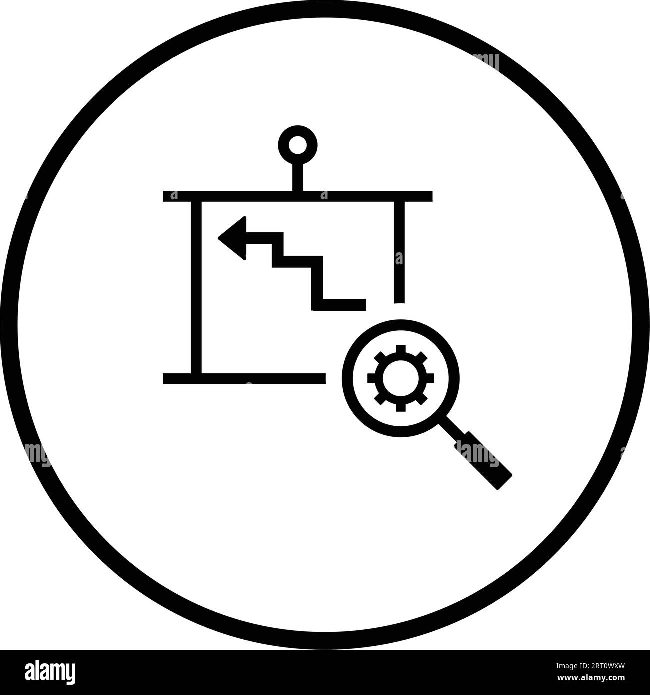 Icona pianificazione SEO. da utilizzare per lo sviluppo di app e dispositivi mobili o per scopi commerciali o per qualsiasi tipo di progetto. Illustrazione Vettoriale