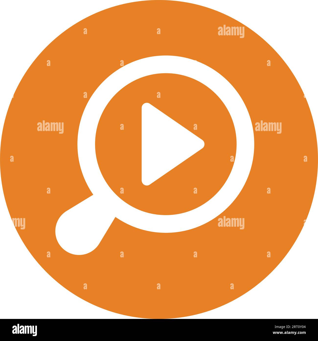 Filmato, icona di ricerca video. symbol da utilizzare su applicazioni mobili, supporti di stampa e web design o qualsiasi tipo di progetto. Illustrazione Vettoriale