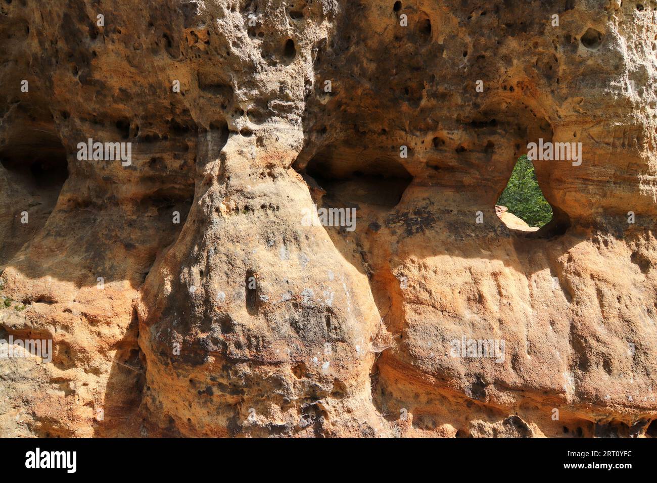 Bizzarra formazione rocciosa di arenaria - fenomeno naturale Foto Stock