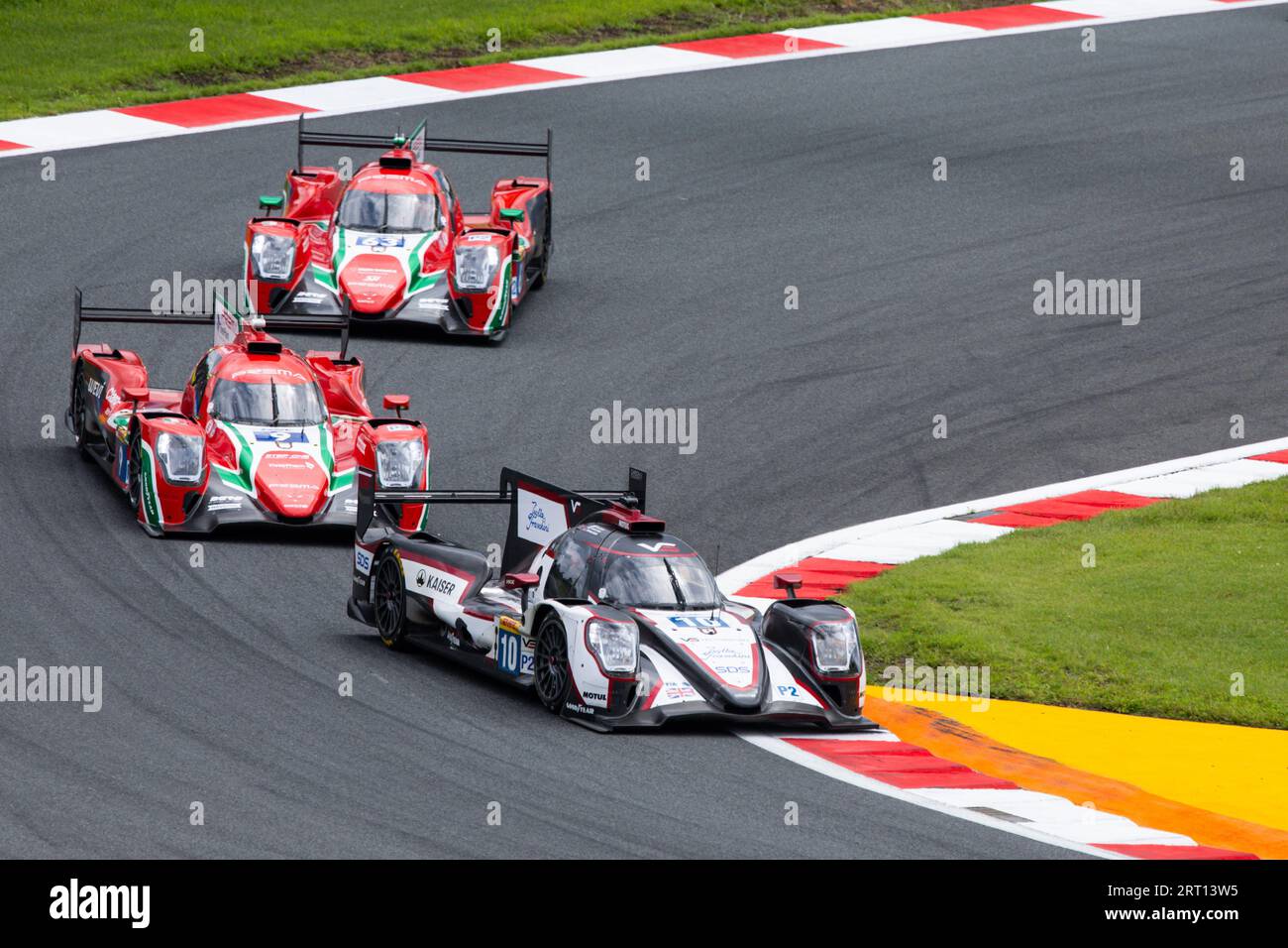 10 CULLEN Ryan (gar), KAISER Matthias (Lie), AUBRY Gabriel (fra), Vector Sport, Oreca 07 - Gibson, azione durante la 6 ore di Fuji 2023, 6° round del FIA World Endurance Championship 2023, dal 7 al 10 settembre 2023 sul Fuji Speedway, a Oyama, Giappone Foto Stock