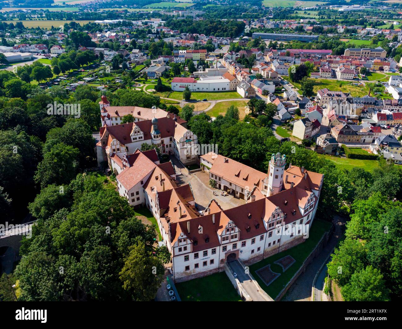 Il castello di Hinterglauchau è un castello rinascimentale a Glauchau, nella Sassonia occidentale. Fu costruito dal 1470 in poi sul sito di un castello costruito intorno al 1170 Foto Stock