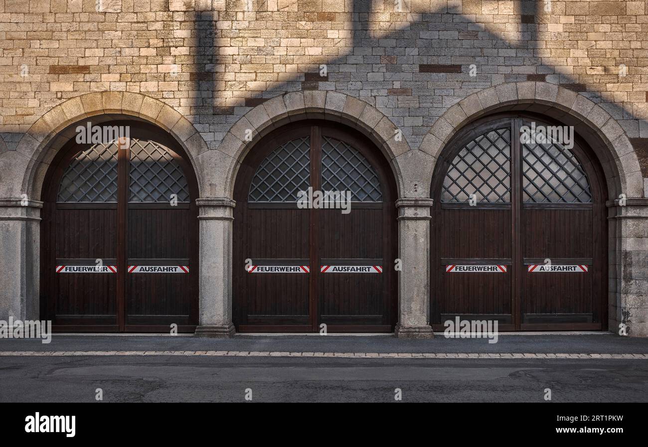 La vecchia stazione dei vigili del fuoco Foto Stock