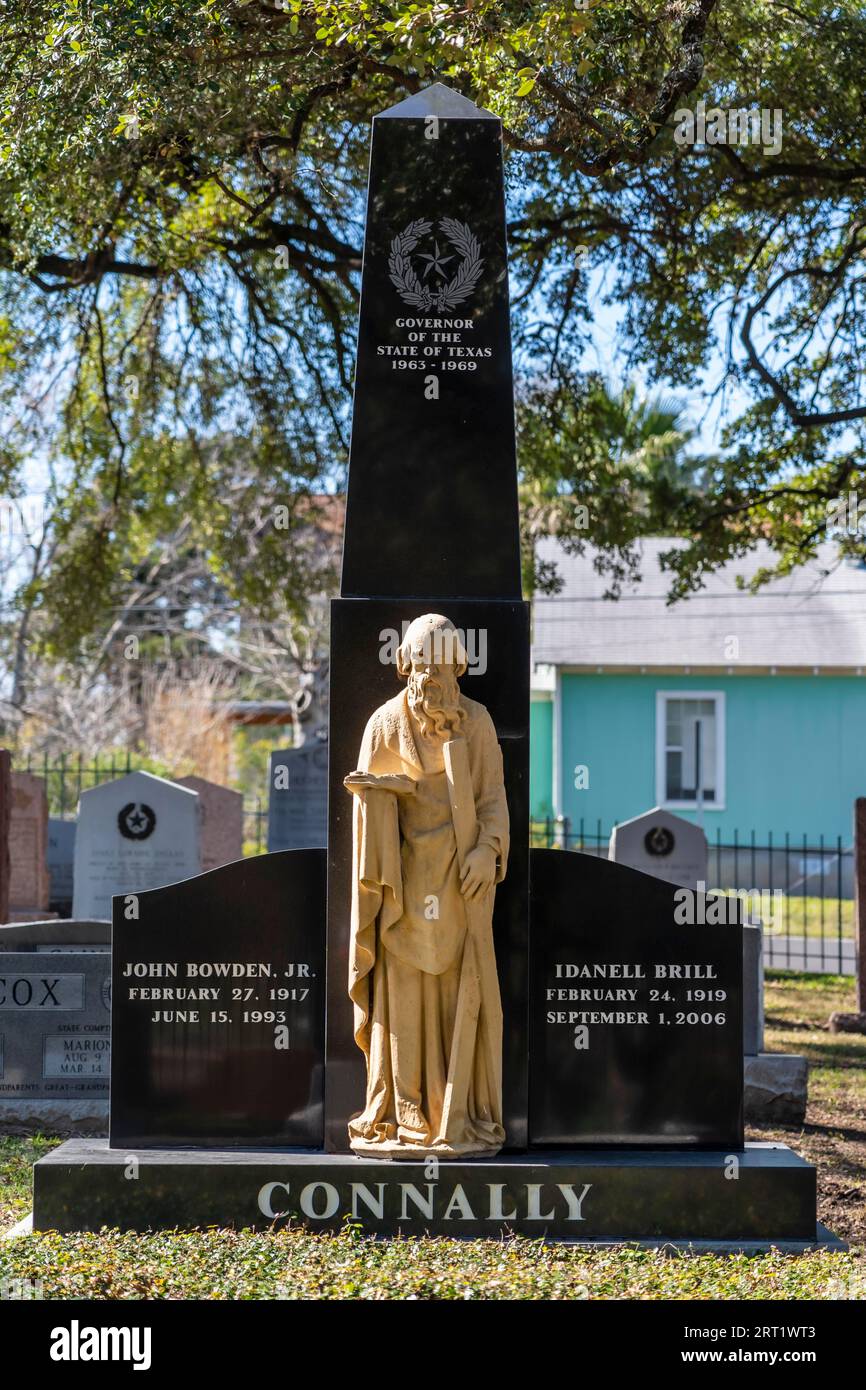 Luogo di sepoltura del governatore John Bowden Connally Jr. Presso il Texas State Cemetery di Austin, Texas Foto Stock