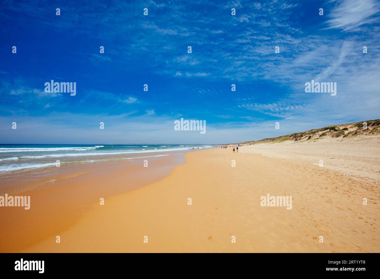 L'iconica Cape Woolamai Surf Beach e Cowrie Patch Beach a Phillip Island, Victoria, Australia Foto Stock