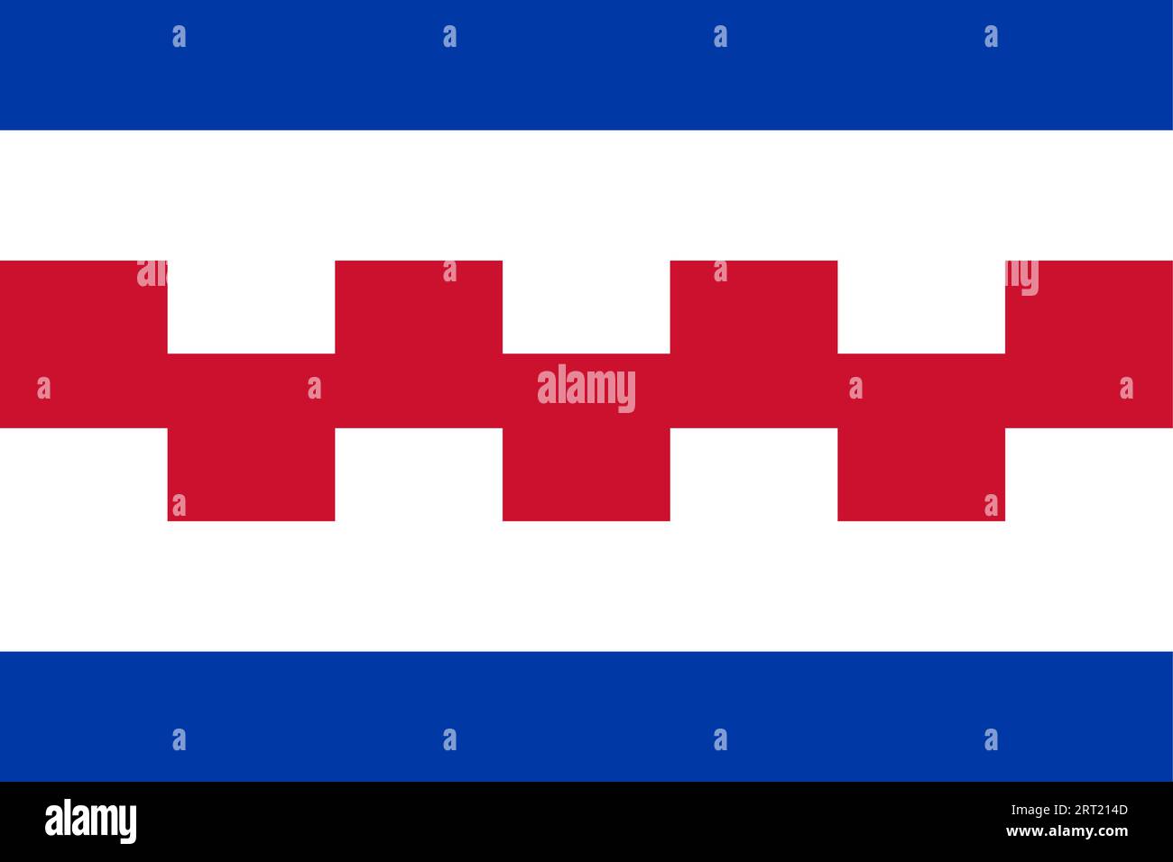 Bandiera del comune di Renswoude (provincia di Utrecht, Regno dei Paesi Bassi, Olanda) Illustrazione Vettoriale