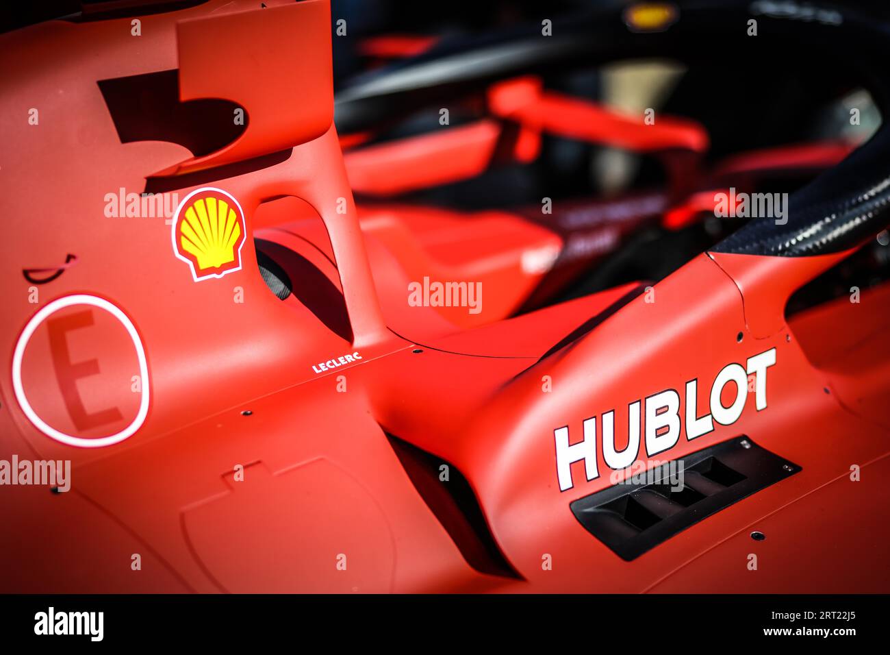 Melbourne, Australia, 12 marzo 2020: Dettaglio della Scuderia Ferrari Mission Winnow durante l'esame al Gran Premio d'Australia di Formula 1 2020 Foto Stock