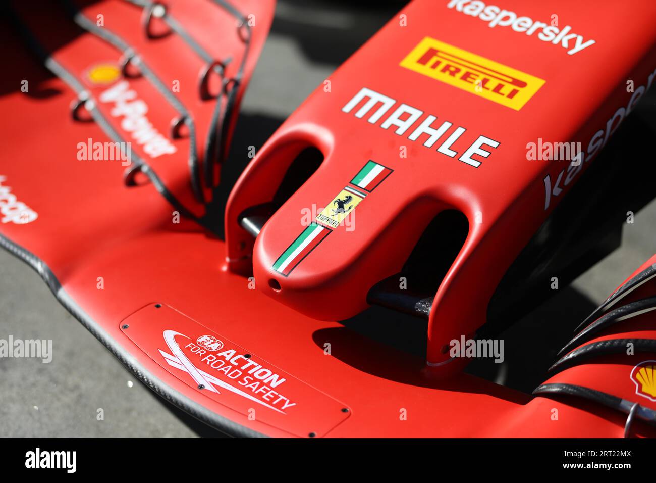 MELBOURNE, AUSTRALIA - 12 MARZO 2020: Dettaglio della Scuderia Ferrari Mission Winnow durante l'esame del Gran Premio d'Australia di Formula 1 2020 Foto Stock