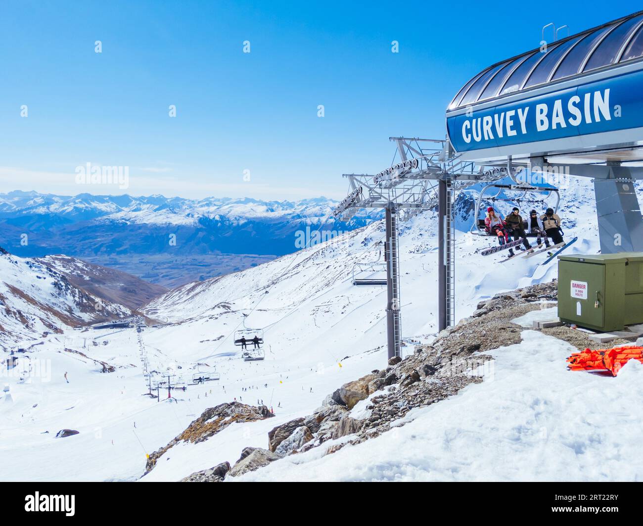 Queenstown, nuova Zelanda, 22 settembre 2019: L'iconica stazione sciistica di Remarkables vicino Queenstown sull'isola sud della nuova Zelanda Foto Stock