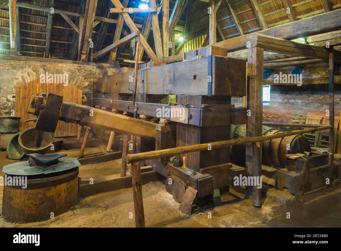 Museo e martello di rame Saigerhuette Gruenthal Foto Stock