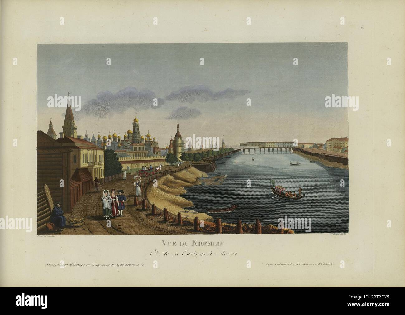 Vue du Cremlin, et de ses environs &#xe0; Moscou, 1817-1824. Raccolta privata. Foto Stock