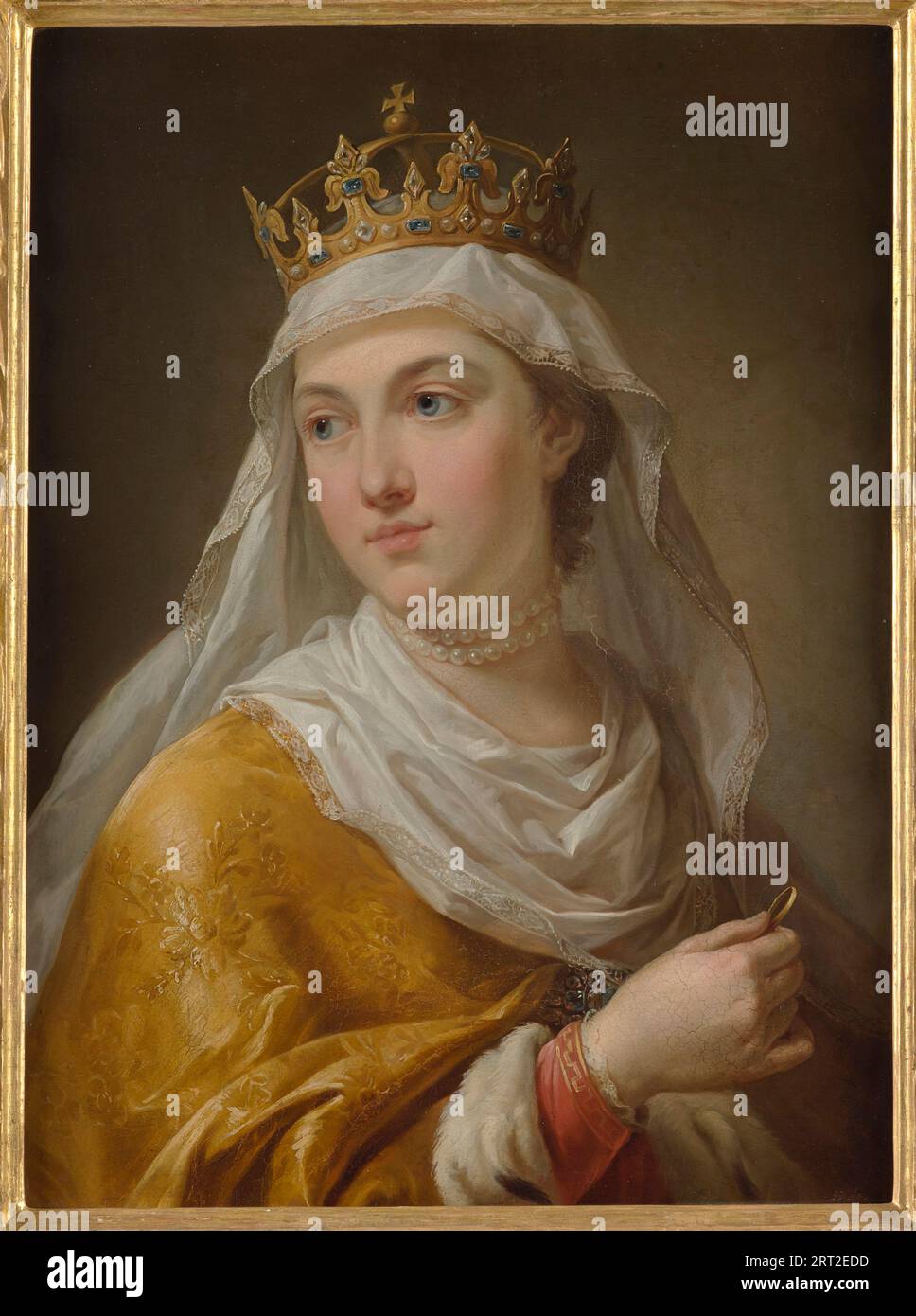 Ritratto di Jadwiga di Polonia (1373-1399), 1768-1771. Trovato nella collezione del Castello reale, Varsavia. Foto Stock