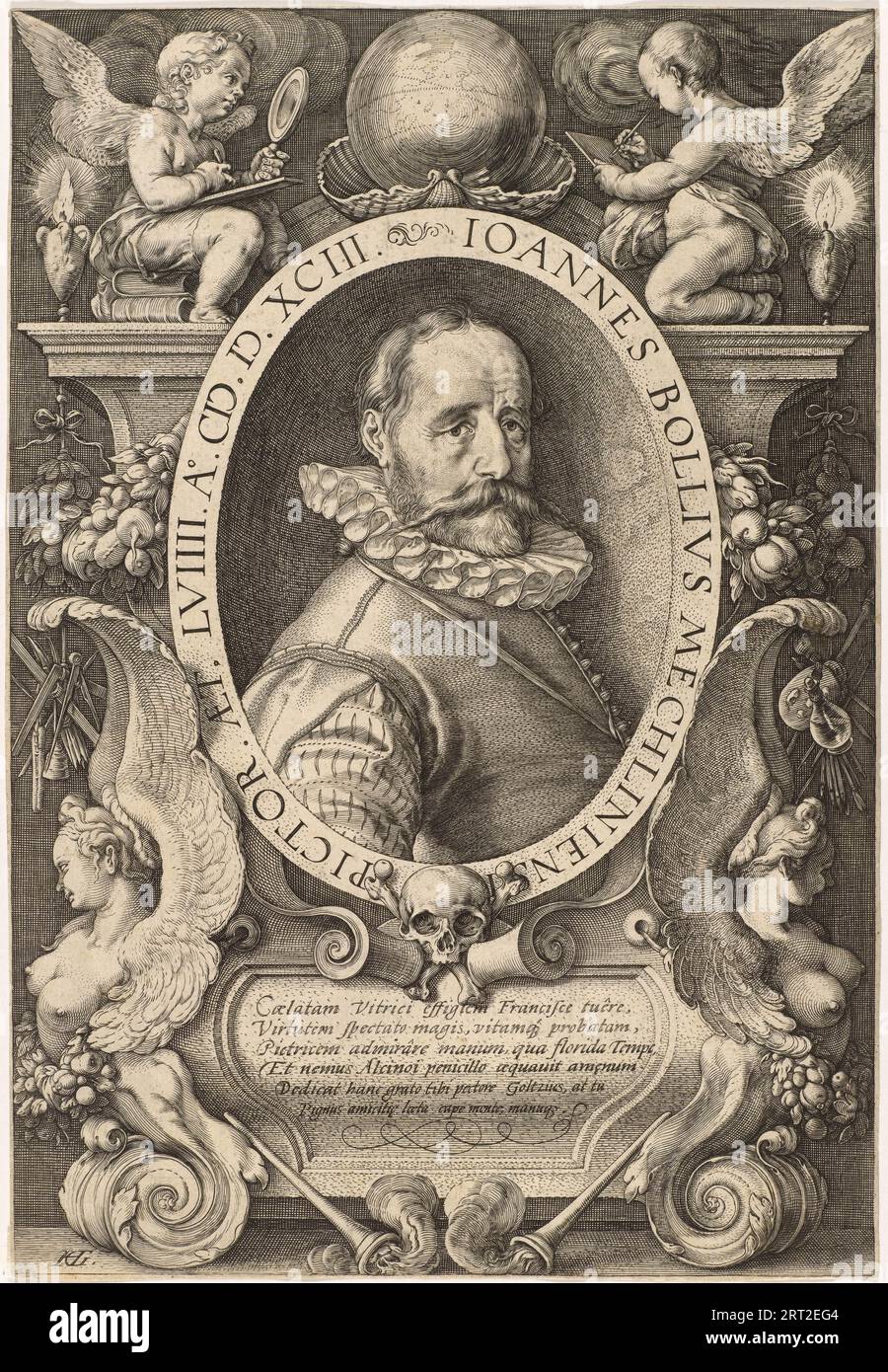 Ritratto del pittore Hans Bol (1534-1593), 1593. Raccolta privata. Foto Stock