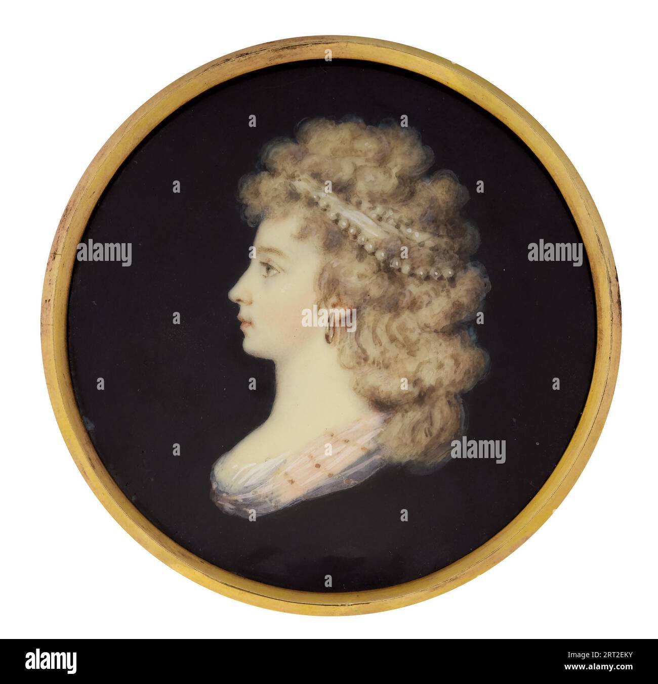 Ritratto dell'imperatrice Elisabetta Alexeievna, Principessa Luisa di Baden (1779-1826), ca 1792. Raccolta privata. Foto Stock