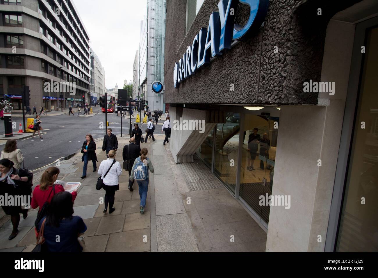 Filiale di Barclays, Moorgate London Foto Stock