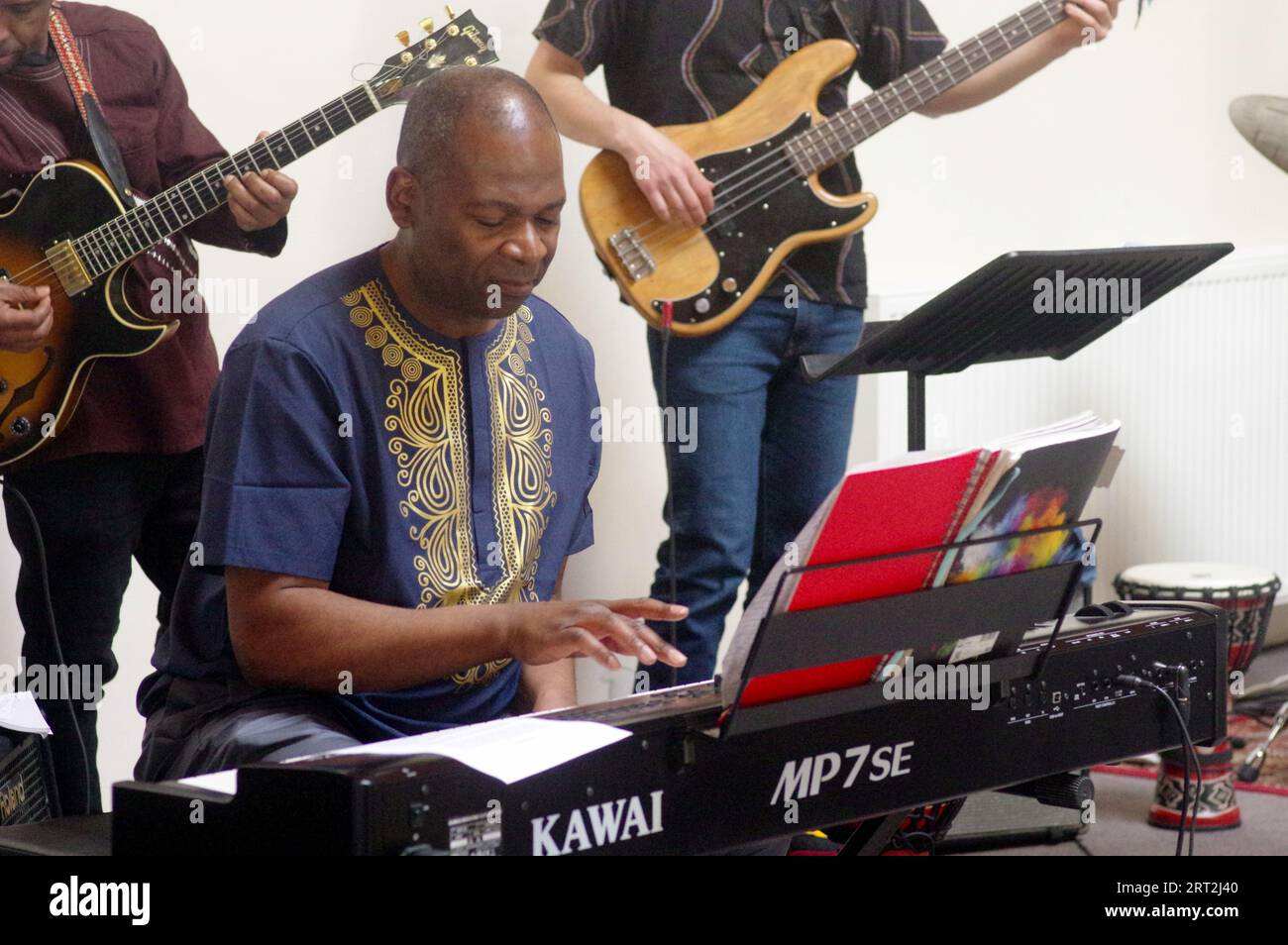 Basil Hodge, Basil Hodge Quintet, Jazz Africa, National Jazz Archive, Loughton Methodist Church, Loughton Essex, 29 aprile 2023. Foto Stock