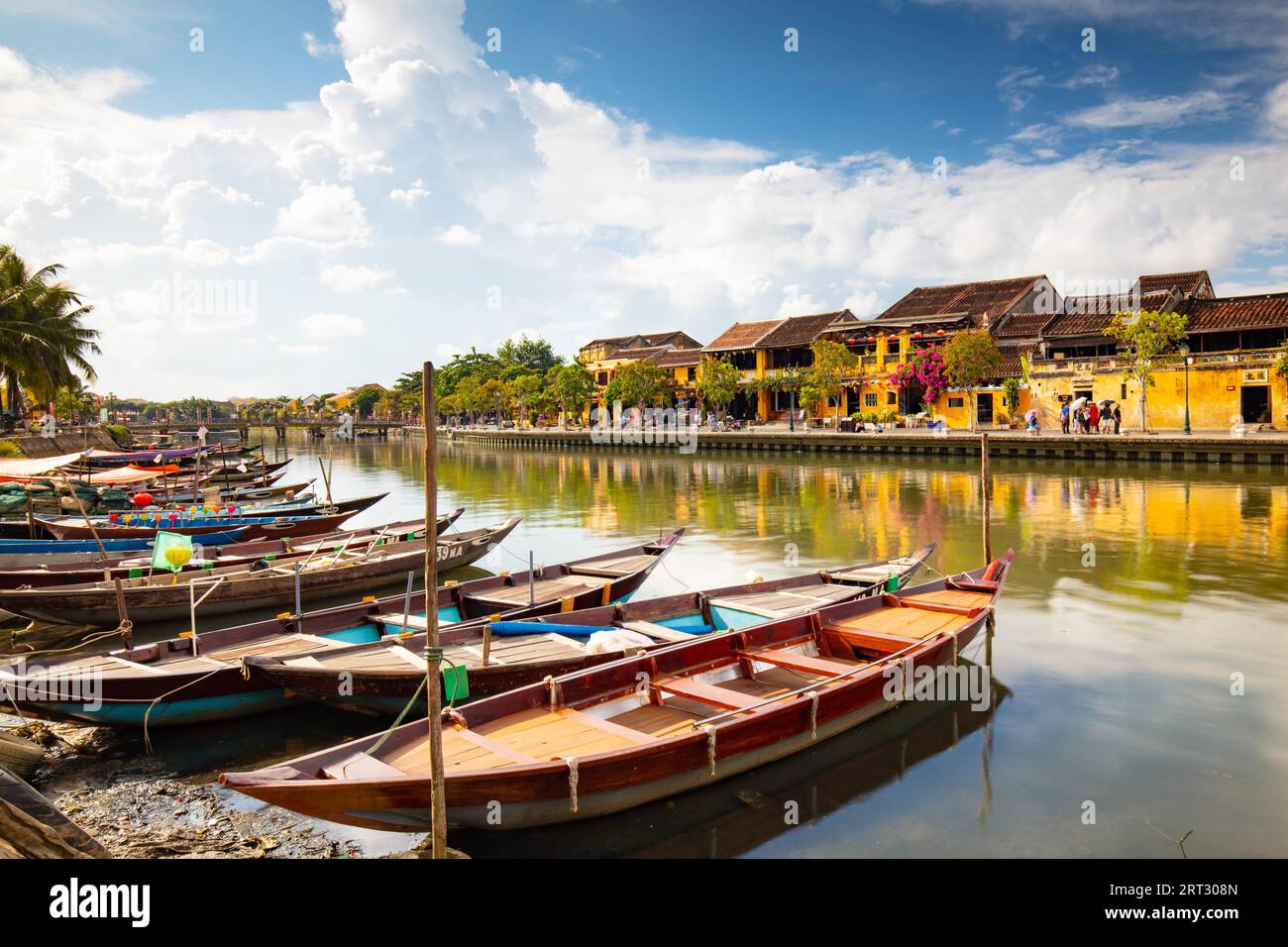 Edificio tradizionale in dettaglio il patrimonio UNESCO Città di Hoi An in Quang Nam Provincia del Vietnam Foto Stock