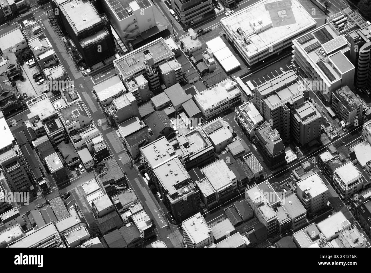 Una ripresa aerea dello skyline di Tokyo dalla torre più alta del mondo, la Tokyo Skytree, nel centro di Tokyo, in Giappone Foto Stock