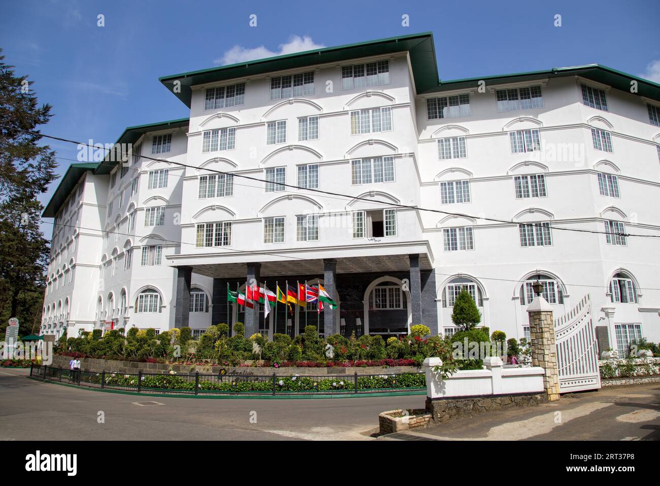 Nuwara Eliya, Sri Lanka, 6 agosto 2018: Vista esterna dell'Araliya Green City Hotel Foto Stock