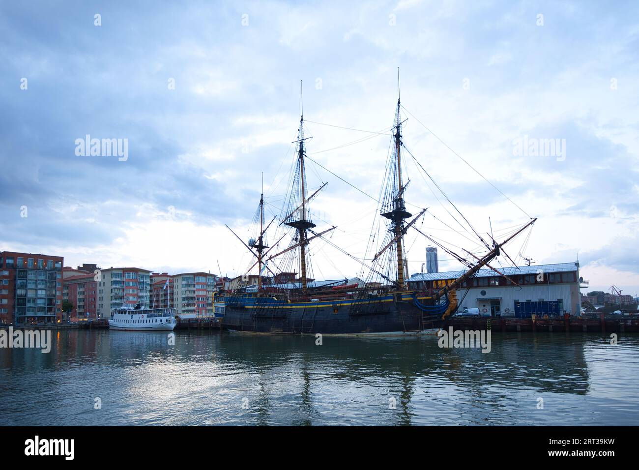 Svezia, Gothenburg - 5 luglio 2023: La nave Götheborg di Svezia è una replica della svedese East Indiaman Götheborg i Foto Stock