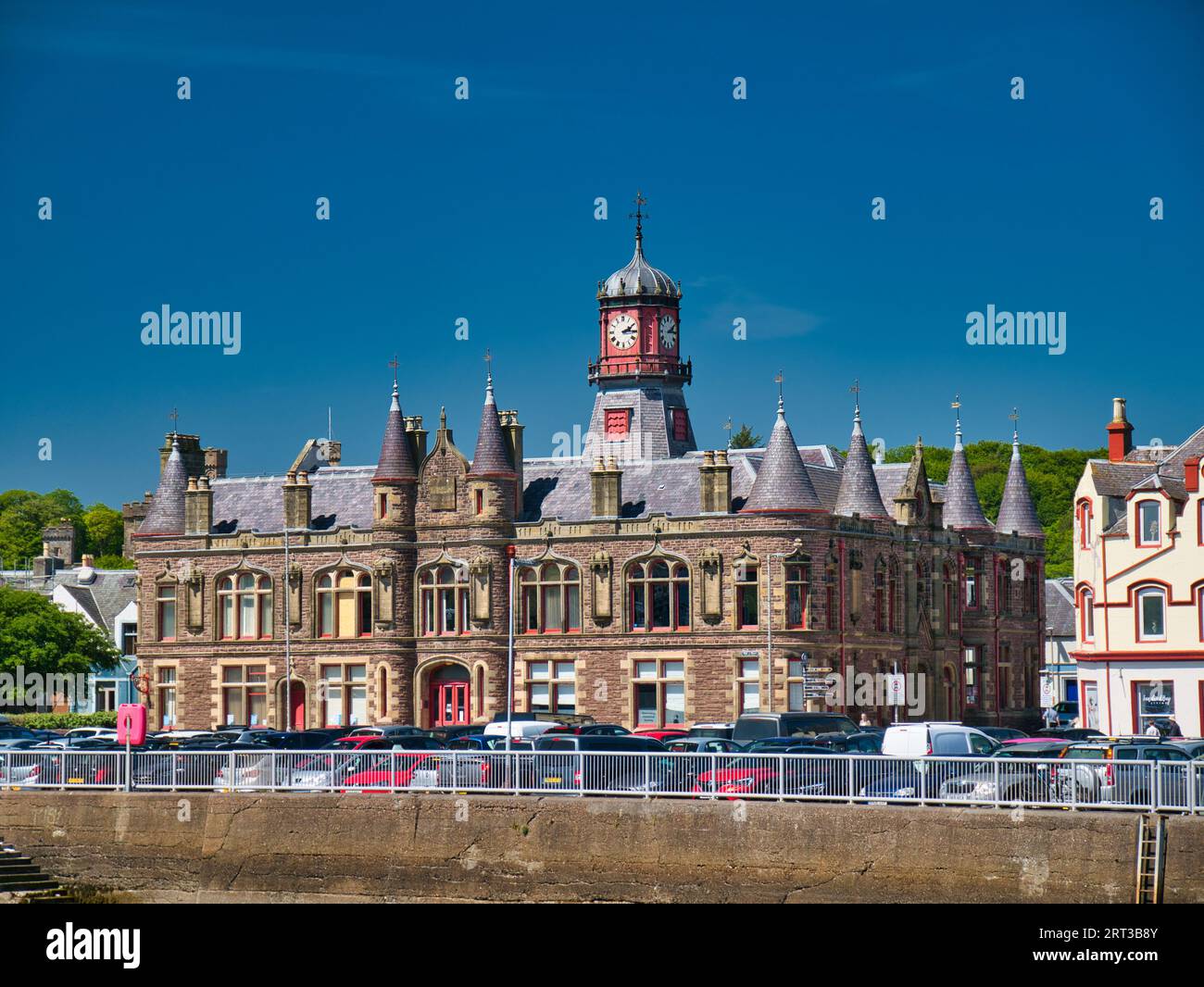 Stornoway Town Hall - ex sede del Consiglio comunale di Stornoway a South Beach a Stornoway, Isola di Lewis, Scozia. Ora utilizzato per la comunità f Foto Stock