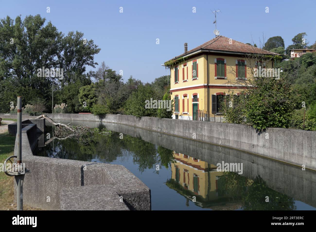 Centrale Adda River Trezzo S/A (mi) Italia Foto Stock