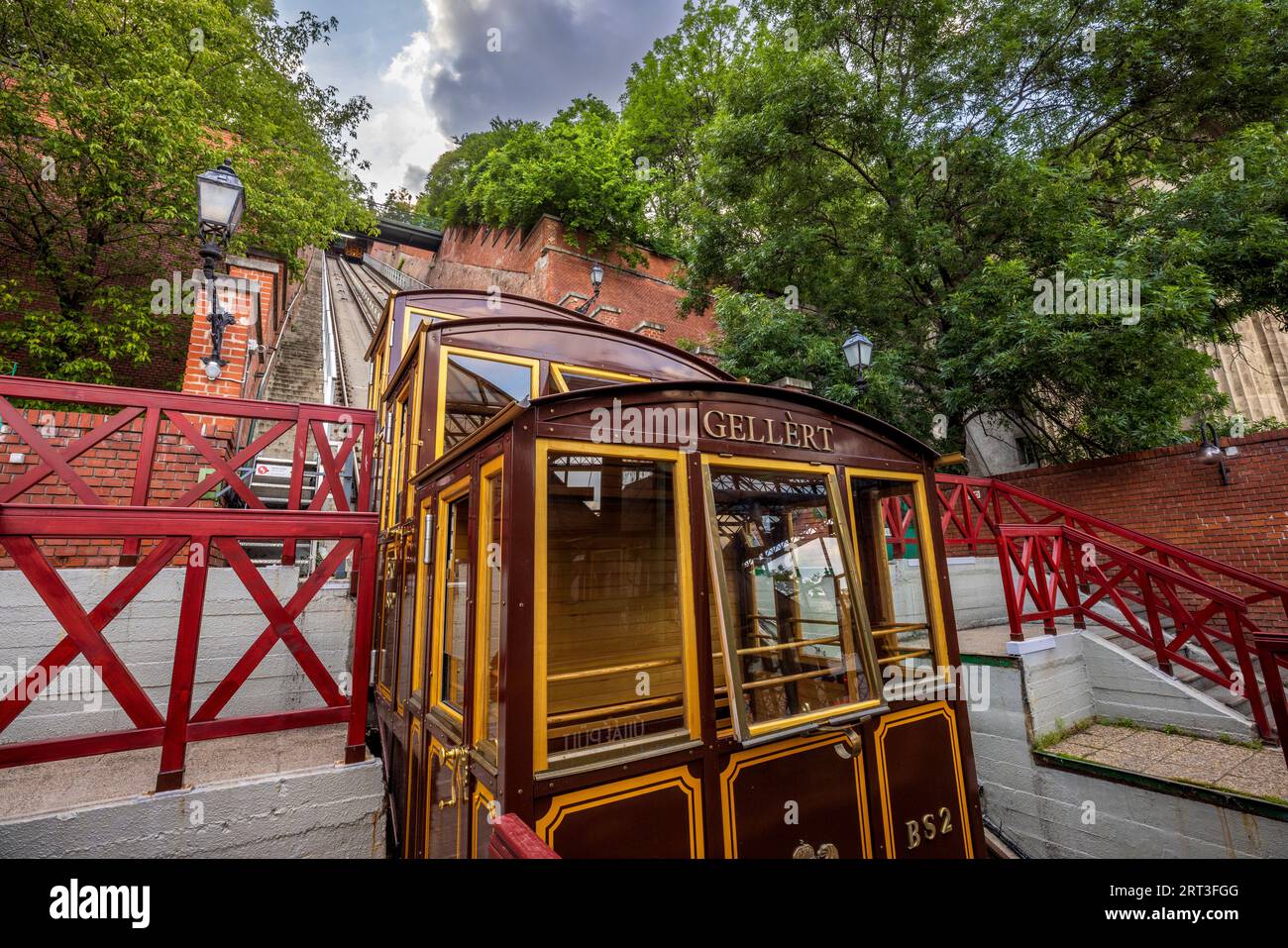 La funicolare del Castello di Buda, Budapest, Ungheria Foto Stock