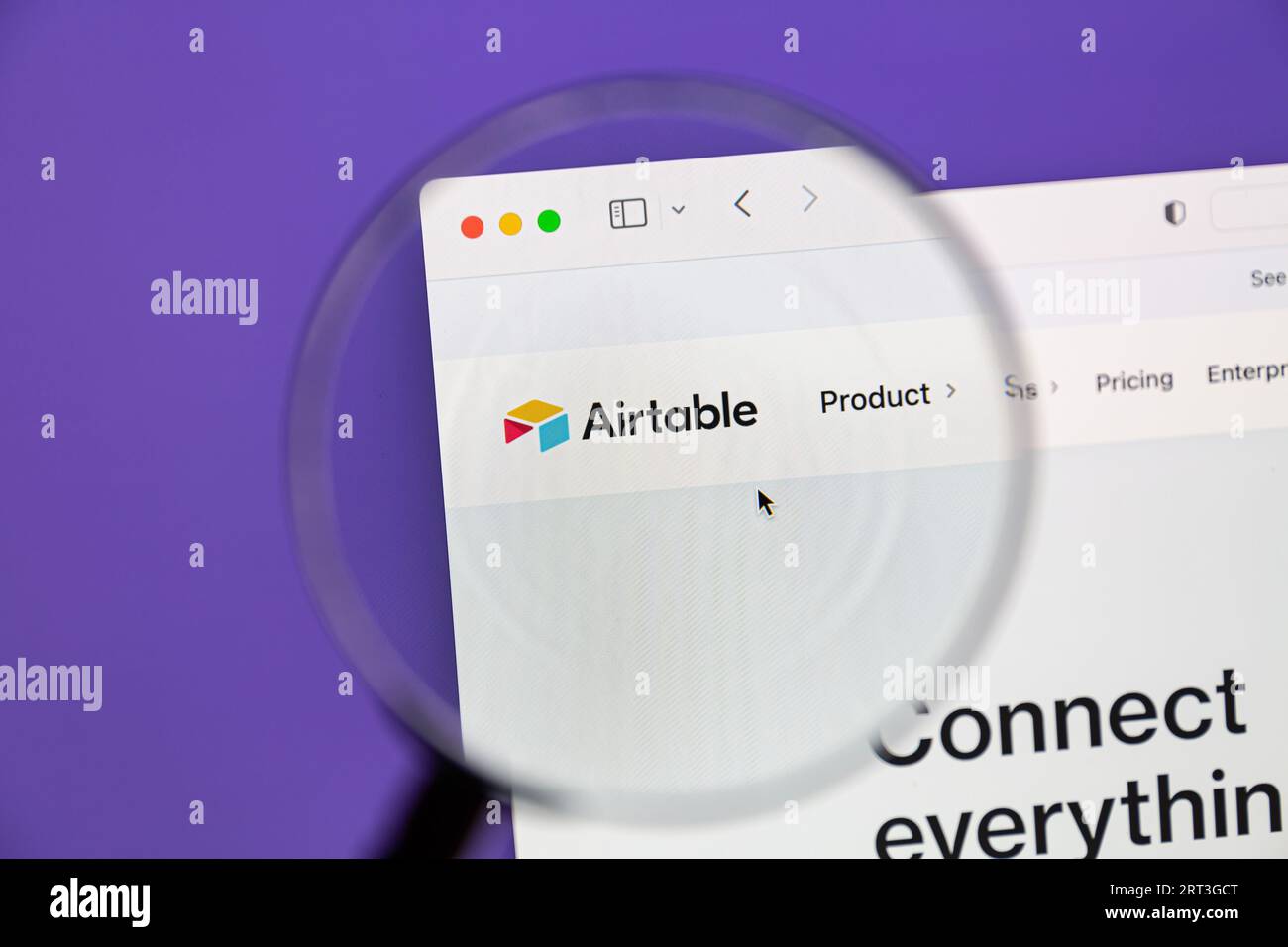 Ostersund, Svezia - Mars 10, 2023: Airtable website. Airtable è un servizio di collaborazione cloud. Foto Stock
