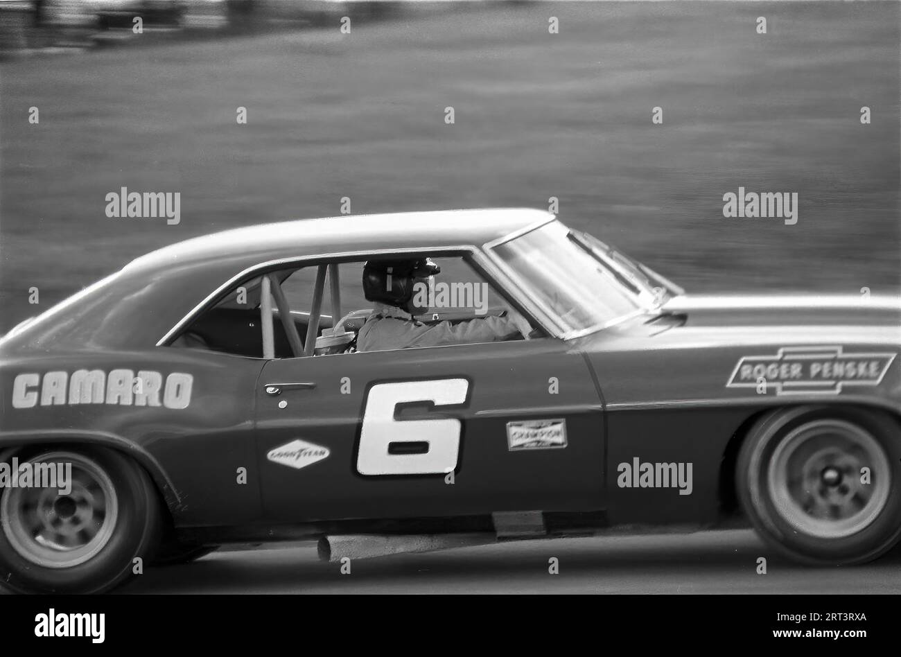 Watkins Glen 1969 Trans AM; Mark Donohue; Penske-Hilton Racing; Chevolet Camero; 1° posto Foto Stock