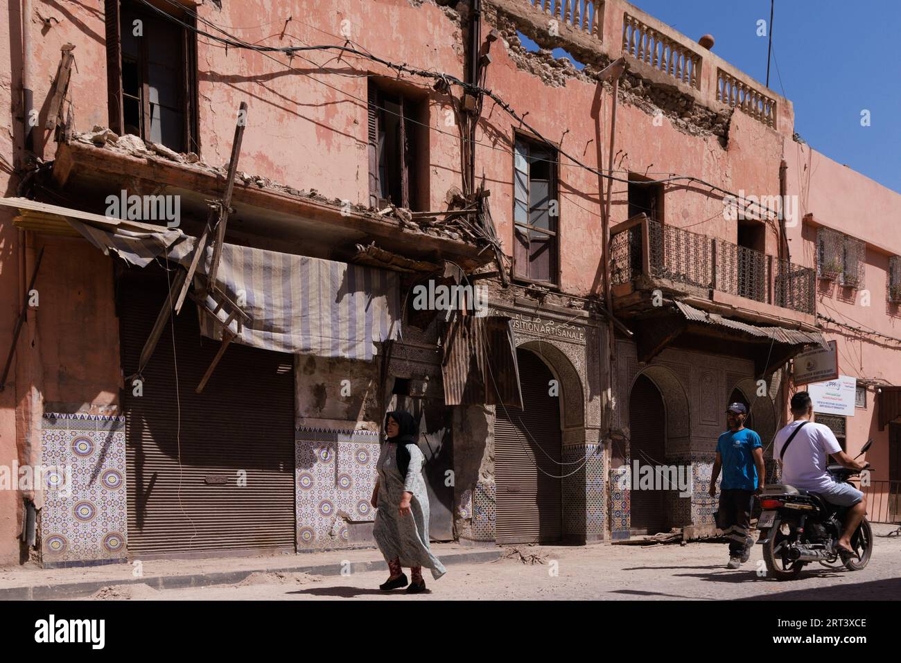 Sylvain Rostaing/le Pictorium - terremoto in Marocco. , . Marocco/Marrakech - le conseguenze del terremoto marocchino del settembre 2023 a Marrakech crediti: LE PICTORIUM/Alamy Live News Foto Stock