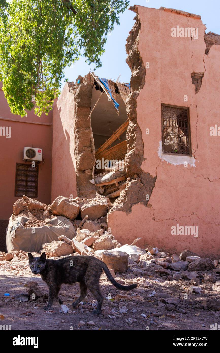 Sylvain Rostaing/le Pictorium - terremoto in Marocco. , . Marocco/Marrakech - le conseguenze del terremoto marocchino del settembre 2023 a Marrakech crediti: LE PICTORIUM/Alamy Live News Foto Stock
