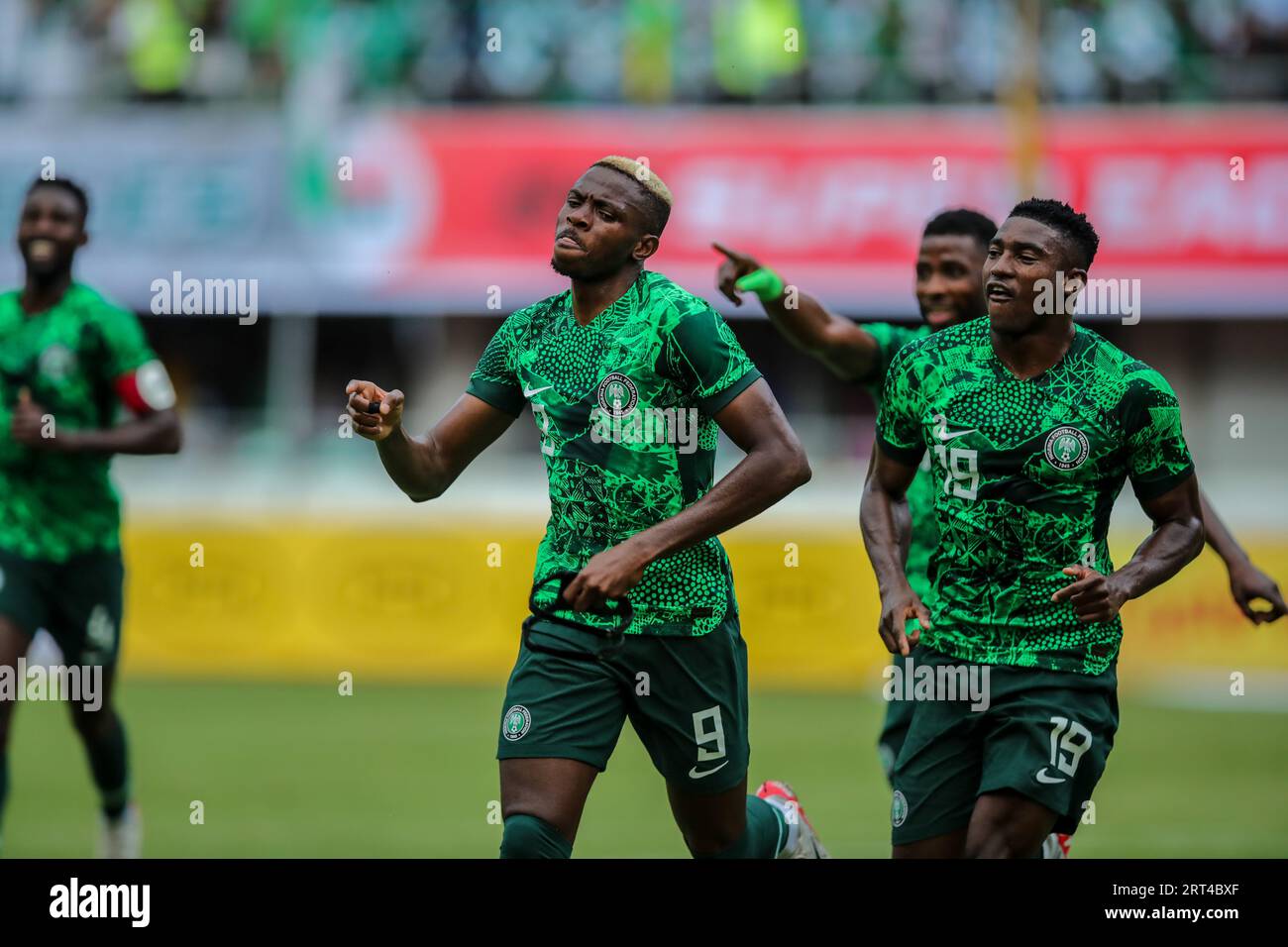 Akwa Ibom, Nigeria. 10 settembre 2023. Nigeria vs Sao Tome, qualificazioni alla Coppa d'Africa CAF. Victor modo Credit: Victor modo/Alamy Live News Foto Stock