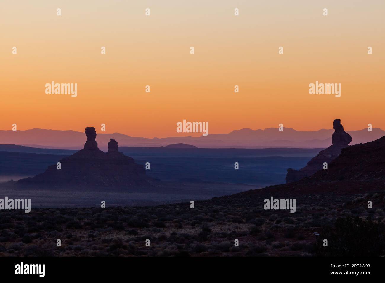 Alba, Valley of the Gods, Bears Ears National Monument, Utah Foto Stock