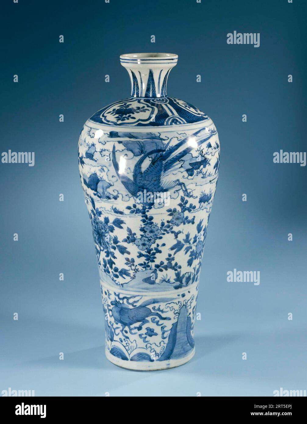 Vaso in porcellana cinese, dinastia Ming (1368-1644) Foto Stock