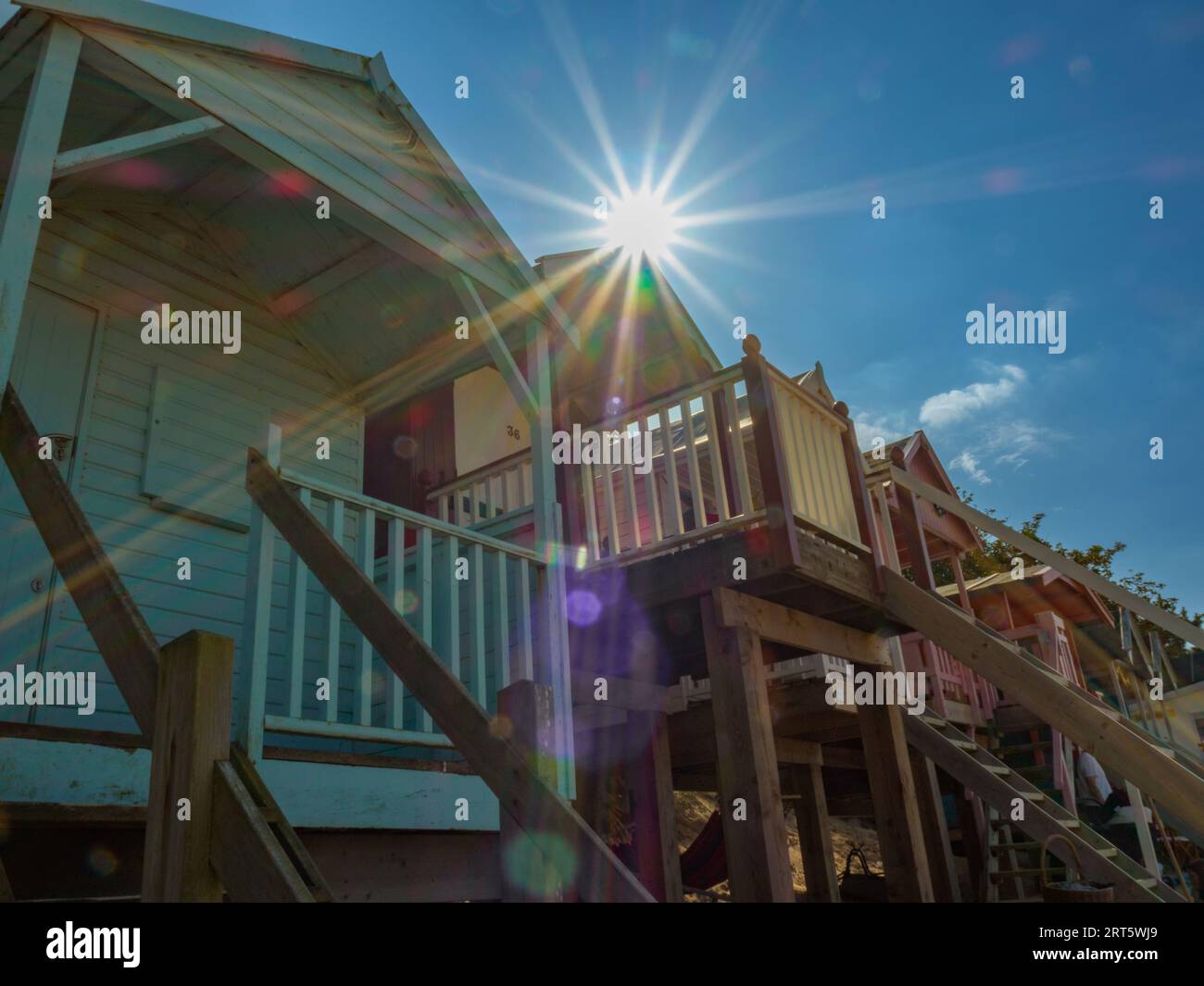 I famosi Beach Huts a Wells Next the Sea, Norfolk Foto Stock