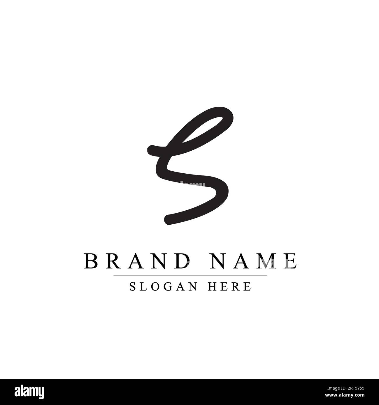 Logo vettoriale S line art. Logo della lettera aziendale Illustrazione Vettoriale