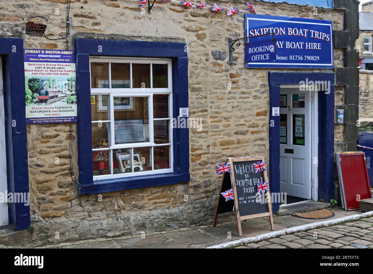 Ufficio prenotazioni Skipton Boat Trips, Skipton Foto Stock