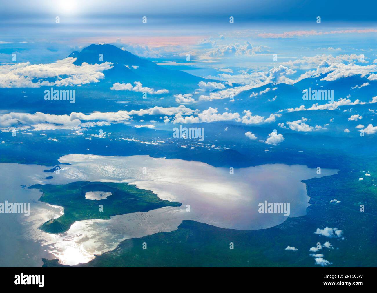 Aereo del vulcano Taal. Foto Stock