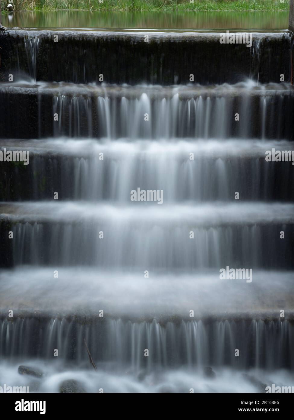 New Pool Hollow, Carding Mill Valley, Church Stretton, Shropshire, Inghilterra. Foto Stock