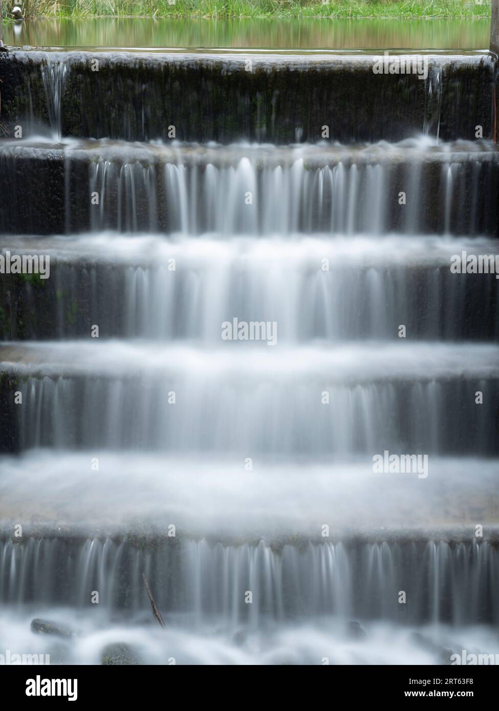 New Pool Hollow, Carding Mill Valley, Church Stretton, Shropshire, Inghilterra. Foto Stock