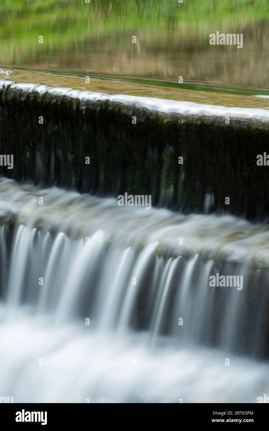New Pool Hollow, Carding Mill Valley, Church Stretton, Shropshire, Inghilterra. Foto Stock